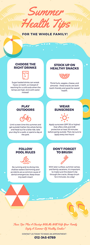 Summer Health Tips Infographic Design