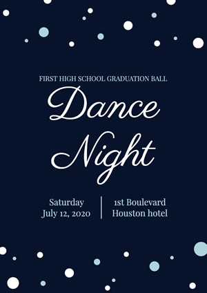 Blue High School Graduation Prom Poster Poster Design