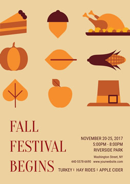 Holiday Fall Festival Poster Design