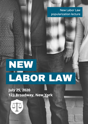 Worker Photo New Labor Law Lecture Poster Poster Design