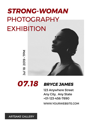 Simple Women Photography Exhibition Poster Poster Design