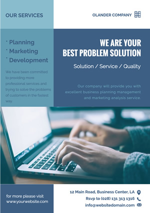 Blue Consulting Service Business Flyer Design
