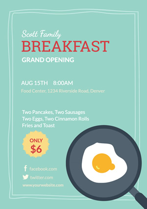 Catering Breakfast Flyer Flyer Design