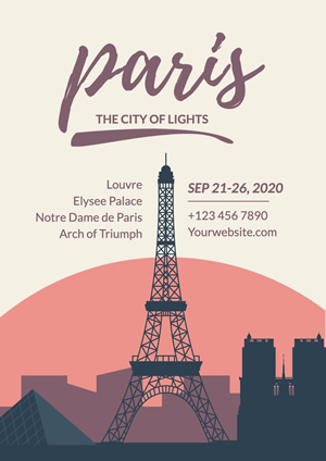 Eiffel Tower Paris Poster Design