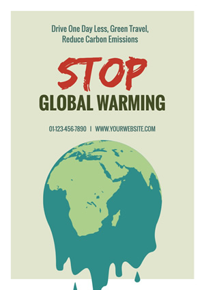 Melting Earth Global Warming Poster Poster Design