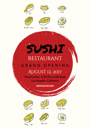 Catering Sushi Flyer Flyer Design