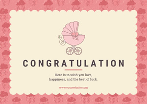 Baby Congratulation Card Design