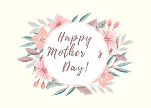 Flower Mothers Day Card Design