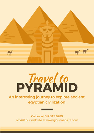 Great Sphinx and Pyramid Poster Poster Design