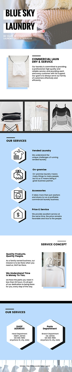 Laundry Service Infographic Design