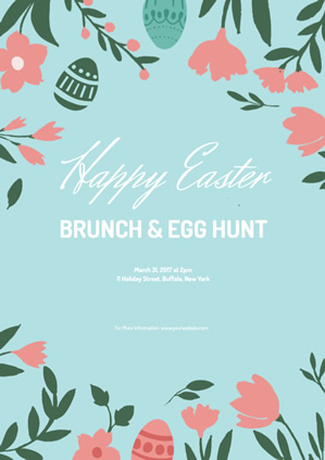 Holiday Easter Egg Hunt Poster Poster Design