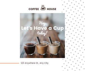Coffee House Facebook Post Design