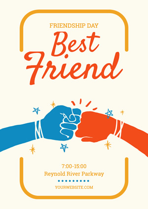 Fist Bump Friendship Day Poster Design