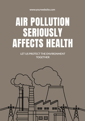 Factory Fumes Air Pollution Poster Poster Design