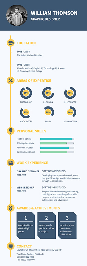 Job Application Resume Infographic Design