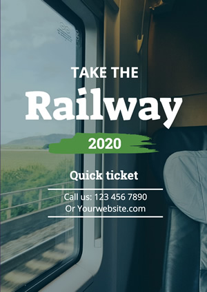 Railway Ticket Booking Information Poster Poster Design