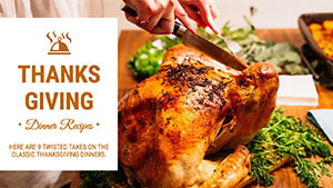 Thanksgiving Dinner YouTube Thumbnail Design