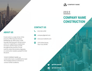 Construction Company Brochure Brochure Design