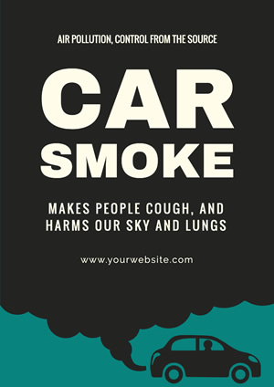 Automobile Exhaust Air Pollution Poster Poster Design