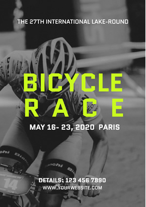 Simple Bicycle Race Poster Poster Design