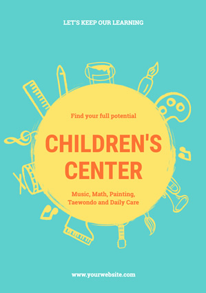 Blue Child Center Promotional Poster Design