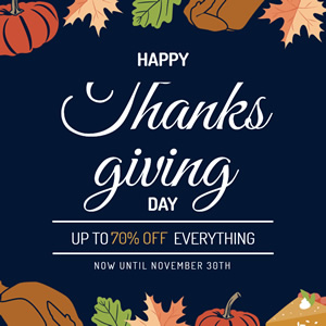 Thanksgiving Big Sales Instagram Post Design