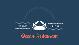 Sea Food Restaurant Card Business Card Design