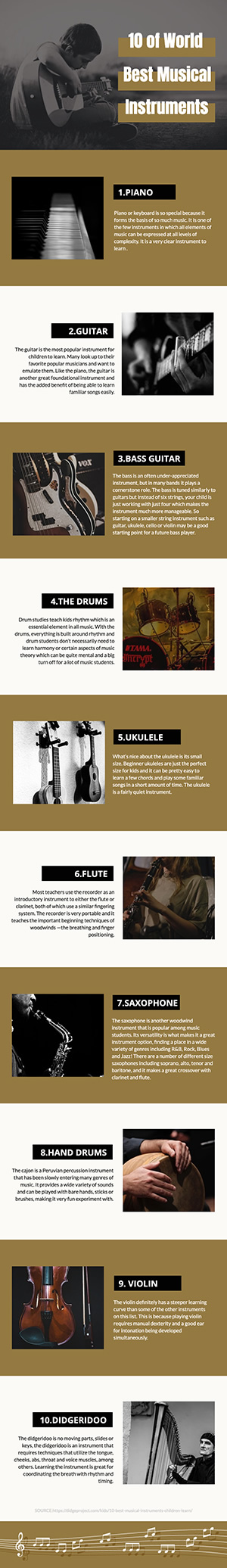 Music Instrument Infographic Design