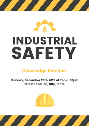 Simple White Industrial Safety Poster Poster Design