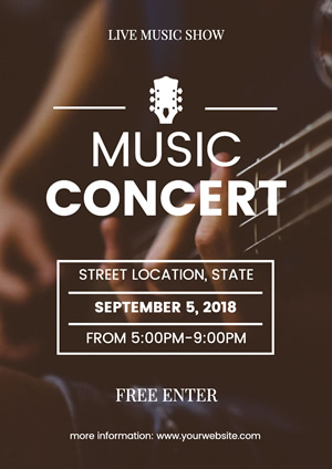 Simple Music Concert Poster Poster Design