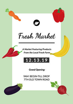 Fresh Fruit and Vegetables Market Flyer Flyer Design