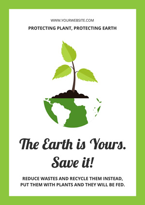 Earth and Sprout Environment Protection Poster Poster Design