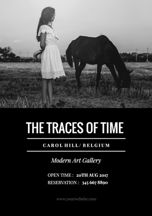 Traces of Time Exhibition Poster Poster Design