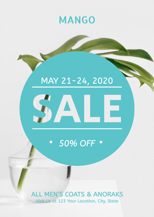 Minimalism White Clothing Store Sale Poster Poster Design