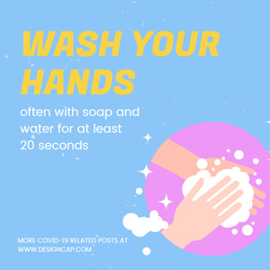 Wash Hands Instagram Post Instagram Post Design