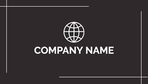 Company Name in Black Business Card Design
