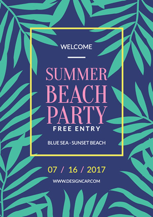 Party Summer Beach Flyer Design