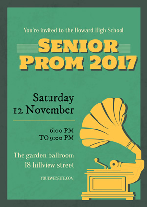 Senior Prom Party Invitation Design