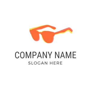 Orange sunglasses fashion logo