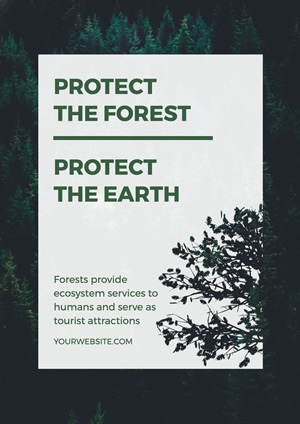 Vivifying and Green Forest Poster Design
