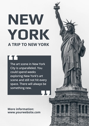 Liberty Statue New York Poster Design