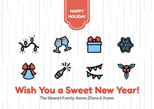Cartão De Ano Novo design