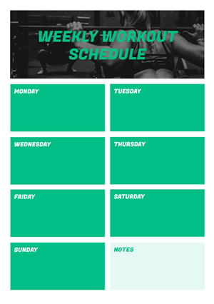 Weekly Workout Schedule Design