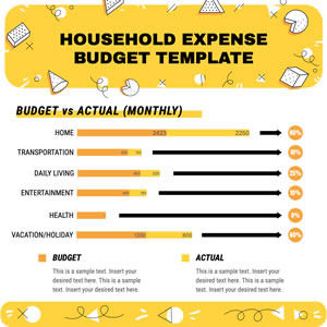 Monthly Expenses Bar Chart Design