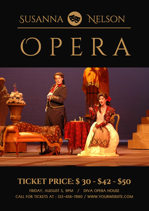 Ticket Information Opera Poster Design