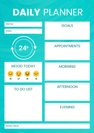 Daily Plan Schedule Design