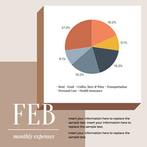 Monthly Expenses Pie Chart Design