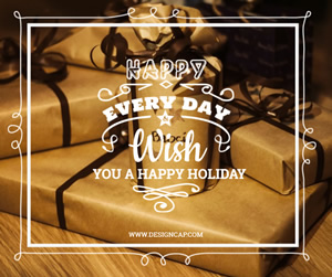 Happy Holiday Facebook Post Design