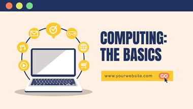 Computer Basic Skills YouTube Channel Art Design