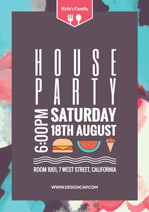 house party flyer template
